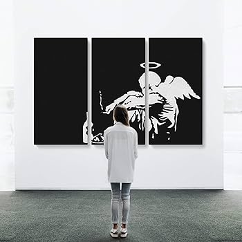 Banksy バンクシー 「Fallen Angel」シリアル サイン 書類付き Banksy バンクシー 「Fallen Angel」シリアル サイン 書類付き